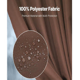 Gazebo Privacy Curtain 10' x 10' x 6.9' Waterproof Gazebo Curtains Coffee